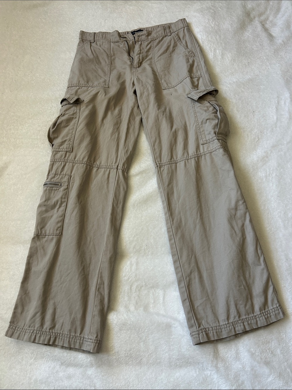Aeropostale Women's Straight Leg Cargo Pants in Taupe